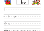 Write the Sight Words: "The"