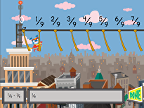 City Fraction Subtraction with Like Denominators