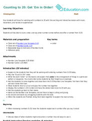 Counting to 20: Get 'Em in Order!