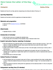 Here Comes the Letter of the Day: A!