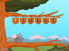 Home Row Typing: F-J-D-K-S-L-A-Semicolon with Squirrel