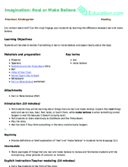 Imagination: Real or Make Believe