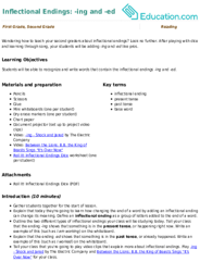 Inflectional Endings: -ing and -ed