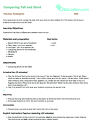 Comparing Tall and Short