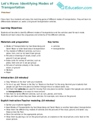 Let's Move: Identifying Modes of Transportation