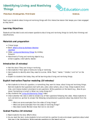 Identifying Living and Nonliving Things