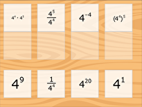 Match: Properties of Exponents