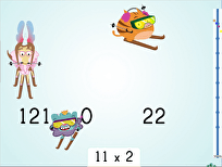 Multiply by 11 Ski Racer