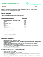 Number Recognition 1-10