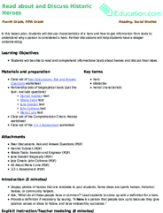 Read about and Discuss Historic Heroes