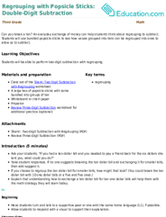 Regrouping with Popsicle Sticks: Double-Digit Subtraction