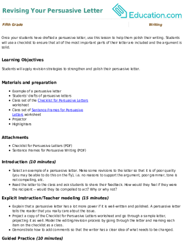 Revising Your Persuasive Letter