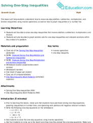 Solving One-Step Inequalities