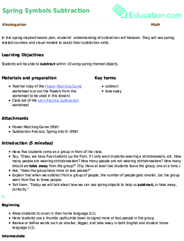 Spring Symbols Subtraction