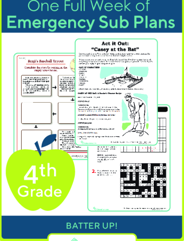 Sub Plans for Fourth Grade