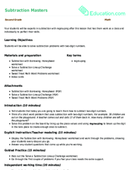Subtraction Masters