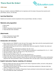 There Must Be Order!