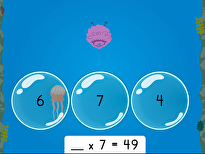 Treasure Diving: Multiplication Facts and Missing Factors