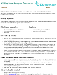 Writing More Complex Sentences