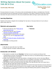 Writing Opinions About Sor Juana Inés de la Cruz